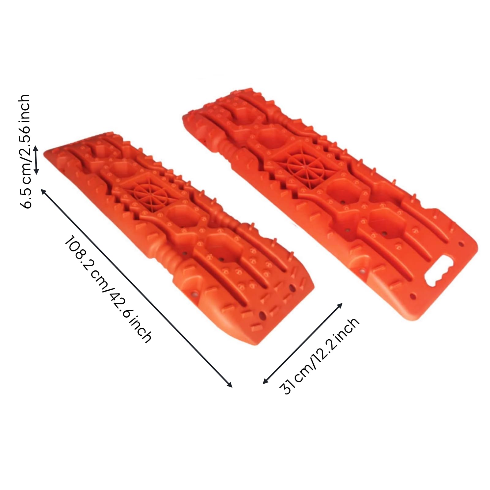 rockible Vehicle Recovery Board Tavole di Trazione Veicolo Pedane Antiscivolo Rampe di Uscita Pannelli con Canali E Rinforzato in Plastica con Impugnatura per