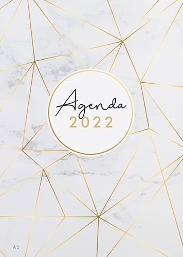 2022 Agenda 2022 A5 semanal, Organiza tu día, enero a diciembre 2022, español, diseño de mármol (Spanish Edition)