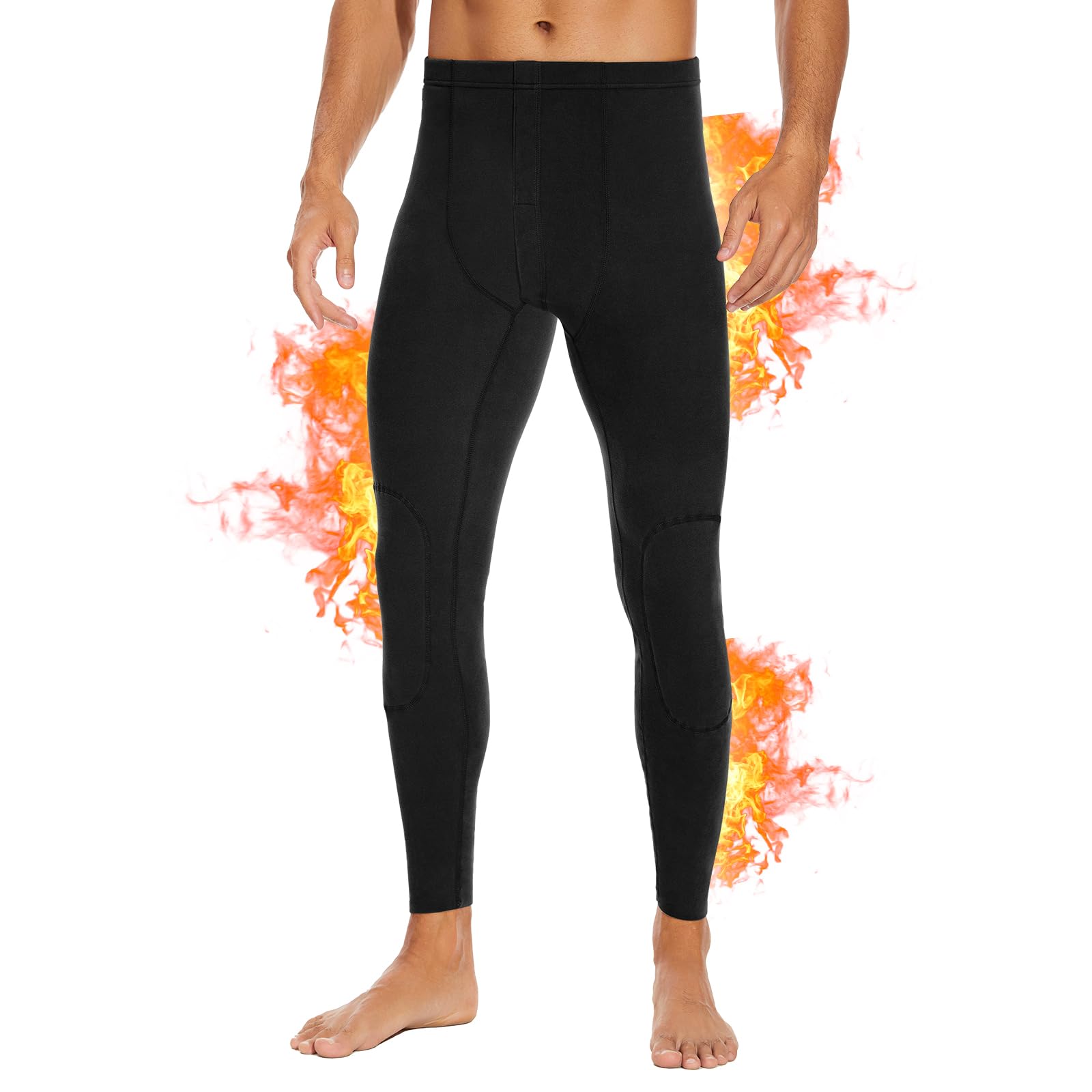 SIMIYA Lange Unterhosen Herren, Extra Warm Thermounterhose Gefütterte Unterhosen Männer Lang, Thermo Leggings Thermoleggings Winter