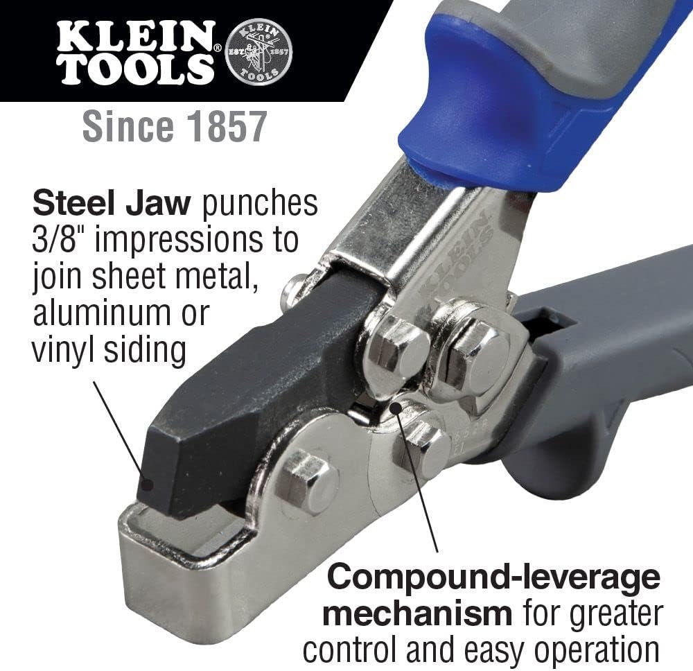 Klein Tools 86528 Punch Set, Snap Lock Punch Tool for Sheet Metal, Vinyl and Aluminum Siding