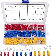 YIXISI 245 Piece Ring Electrical Connectors, Insulated Wire Connector Crimp Terminal, Crimp Terminals