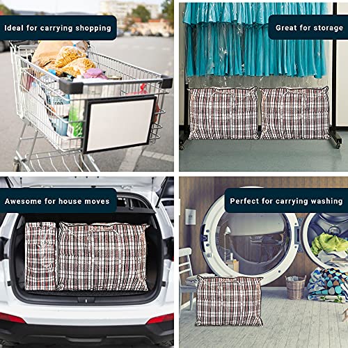 Zuvo Large Laundry Bags with Zip (5-Pack) - Waterproof, Durable, Reusable Storage Solution for Packing, Better than Moving Boxes, 60x50x25 cm - Image 7