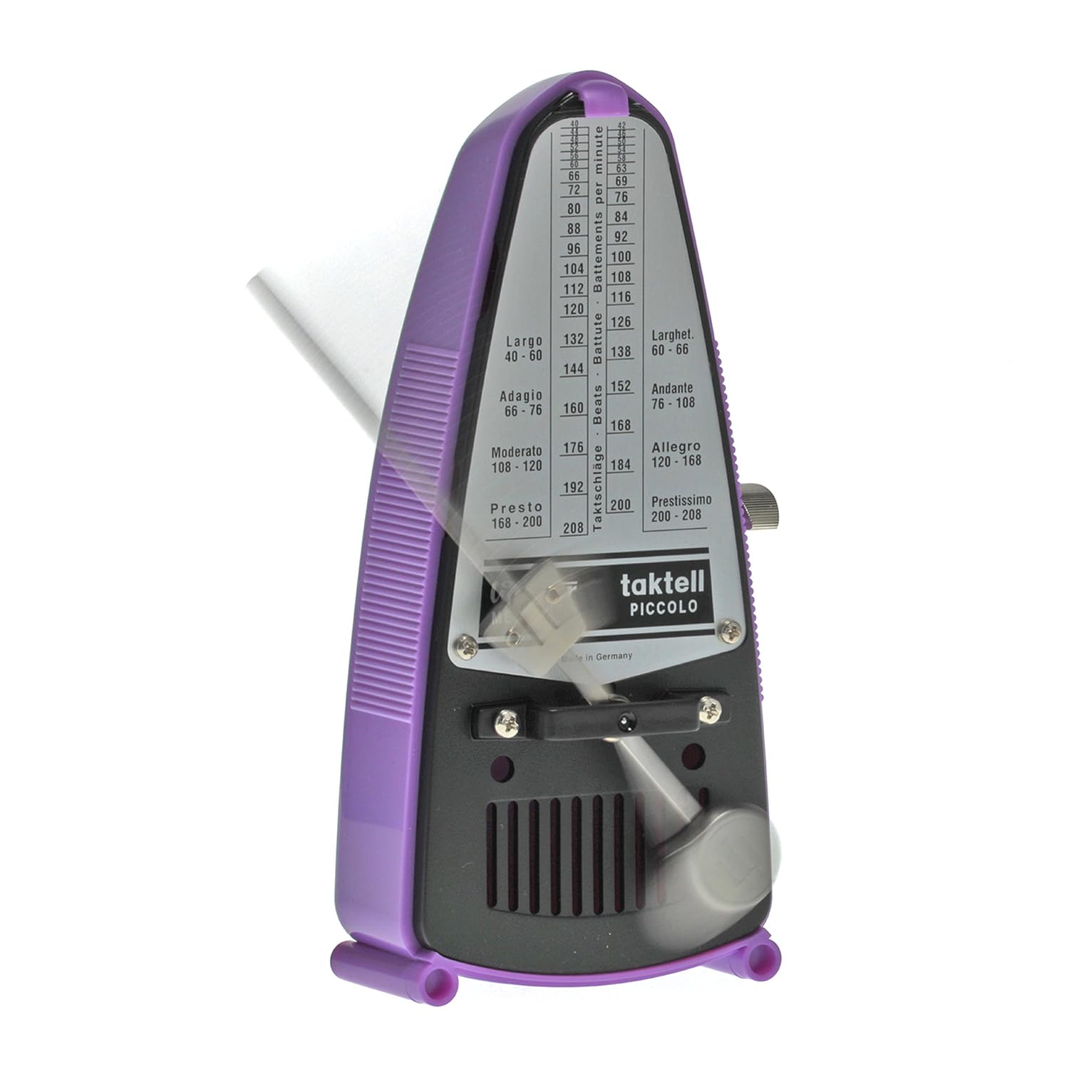 Wittner Taktell Piccolo 830371 Métronome mécanique Violet Avec chiffon microfibre Keepdrum