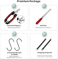 Vista 4 de Guzekier Arnés de hamaca de aseo para perros y gatos para perros, arnés para perros para aseo, bolsa de sujeción para hamaca para perros