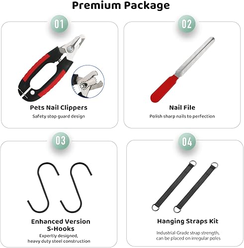 Miniatura 4 de Guzekier Arnés de hamaca de aseo para perros y gatos para perros, arnés para perros para aseo, bolsa de sujeción para hamaca para perros