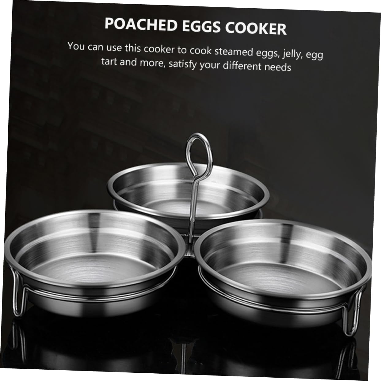 SECFOU 1set Boiler Nonstick Egg Pan Omelette Pan Nonstick Stainless Poacher Boiled Maker Easy to Clean