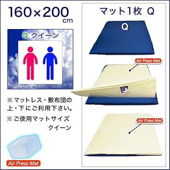 日本製 マットレス クイーン 160×200cm 3層構造 エアープレスマット 楽天市場】日本製 マットレス クイーン 160×200cm 3層