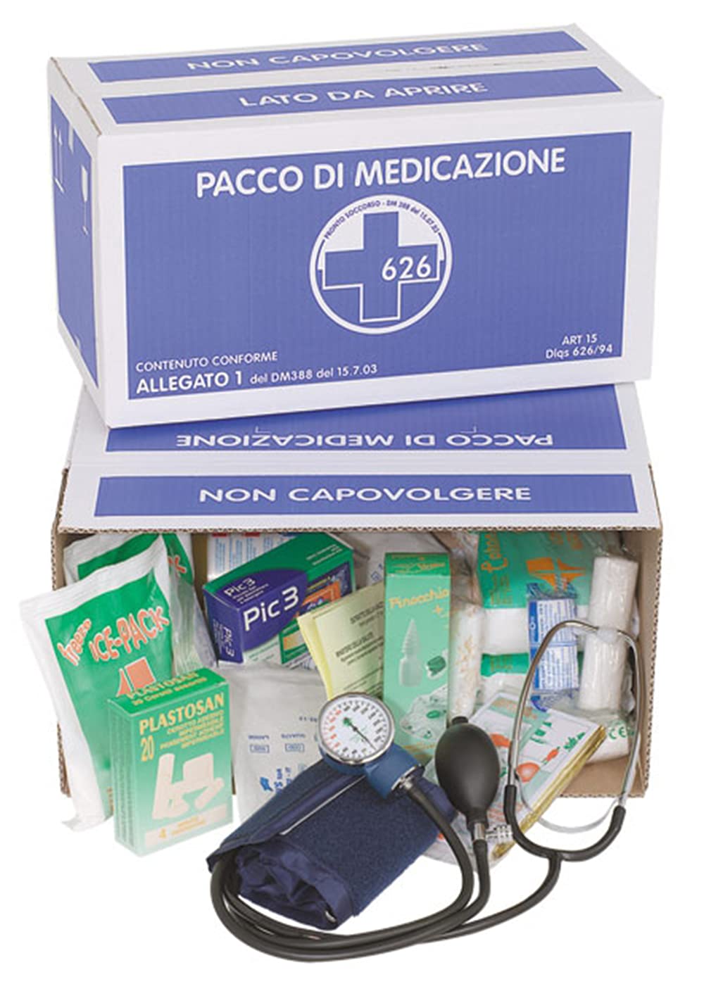 Pacco di reintegro per pronto soccorso - Reintegro Allegato 1 senza sfigmo art. CN-100.322