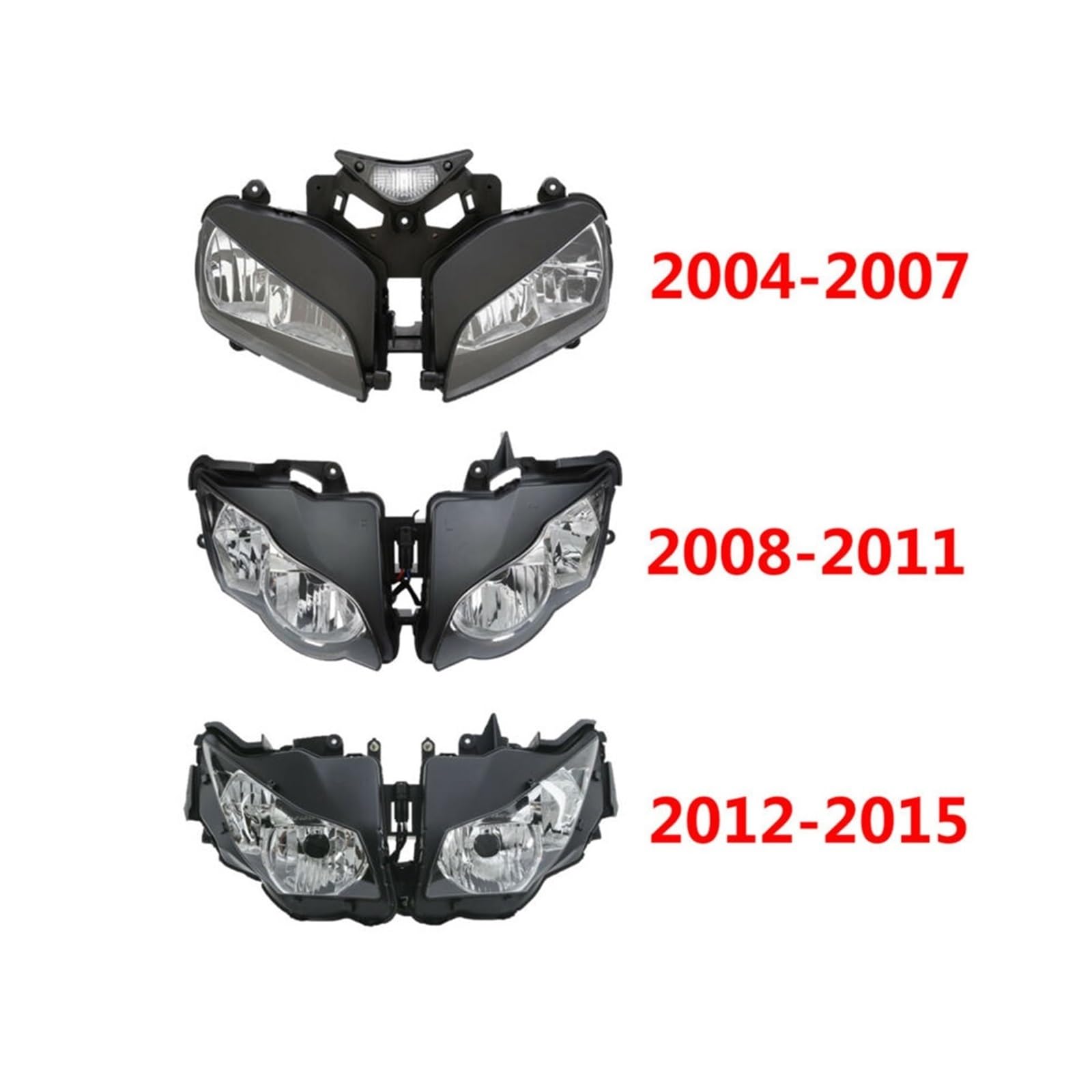XCZPRKMXY Motorcycle Front Headlight Compatible With CBR1000RR CBR 1000 RR 2004-2007 2008-2011 2012-2015(For 2012-2015)