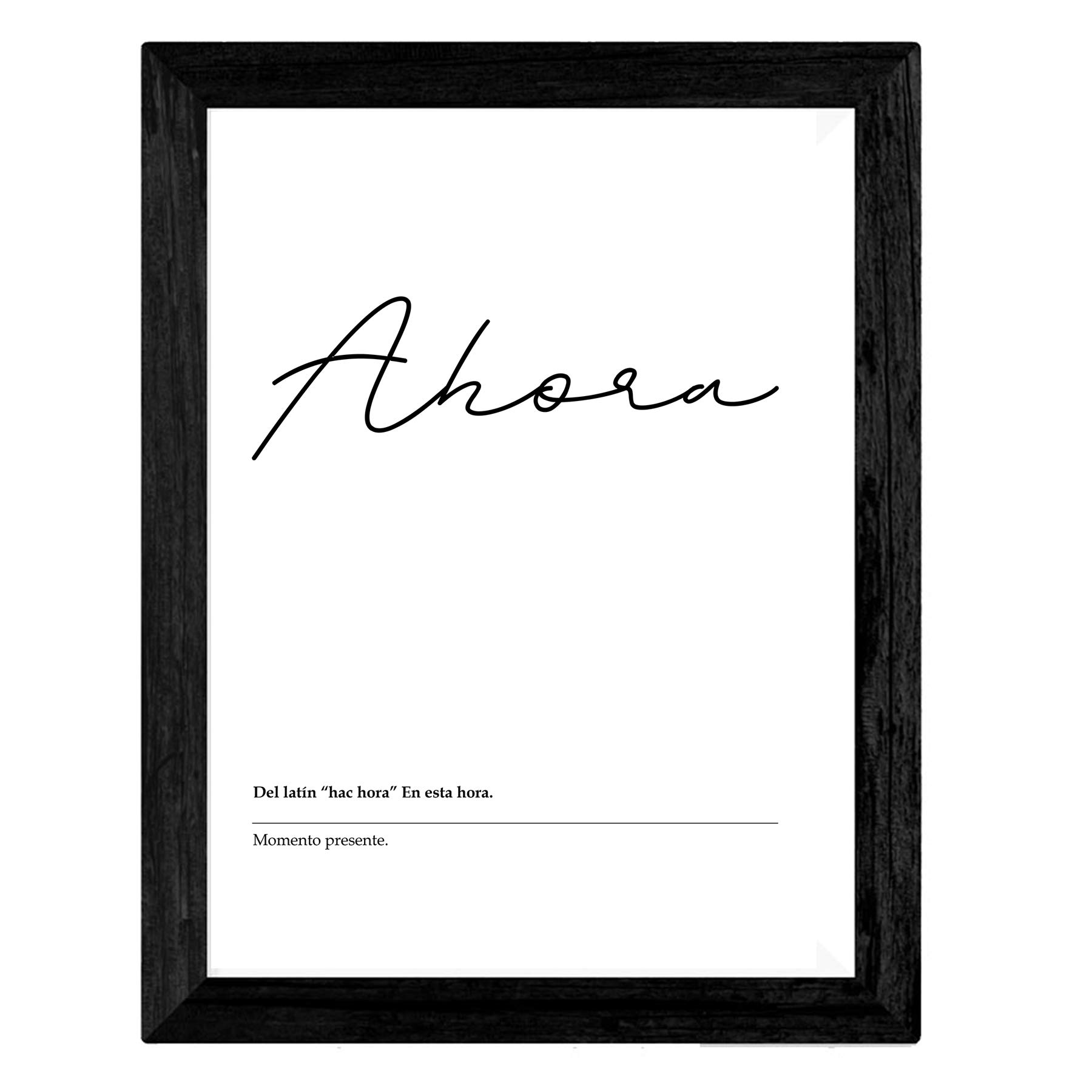 Nacnic Set de 4 láminas de Palabras Mi Hogar, en tamaño A3, Poster Papel 250 gr con Marco