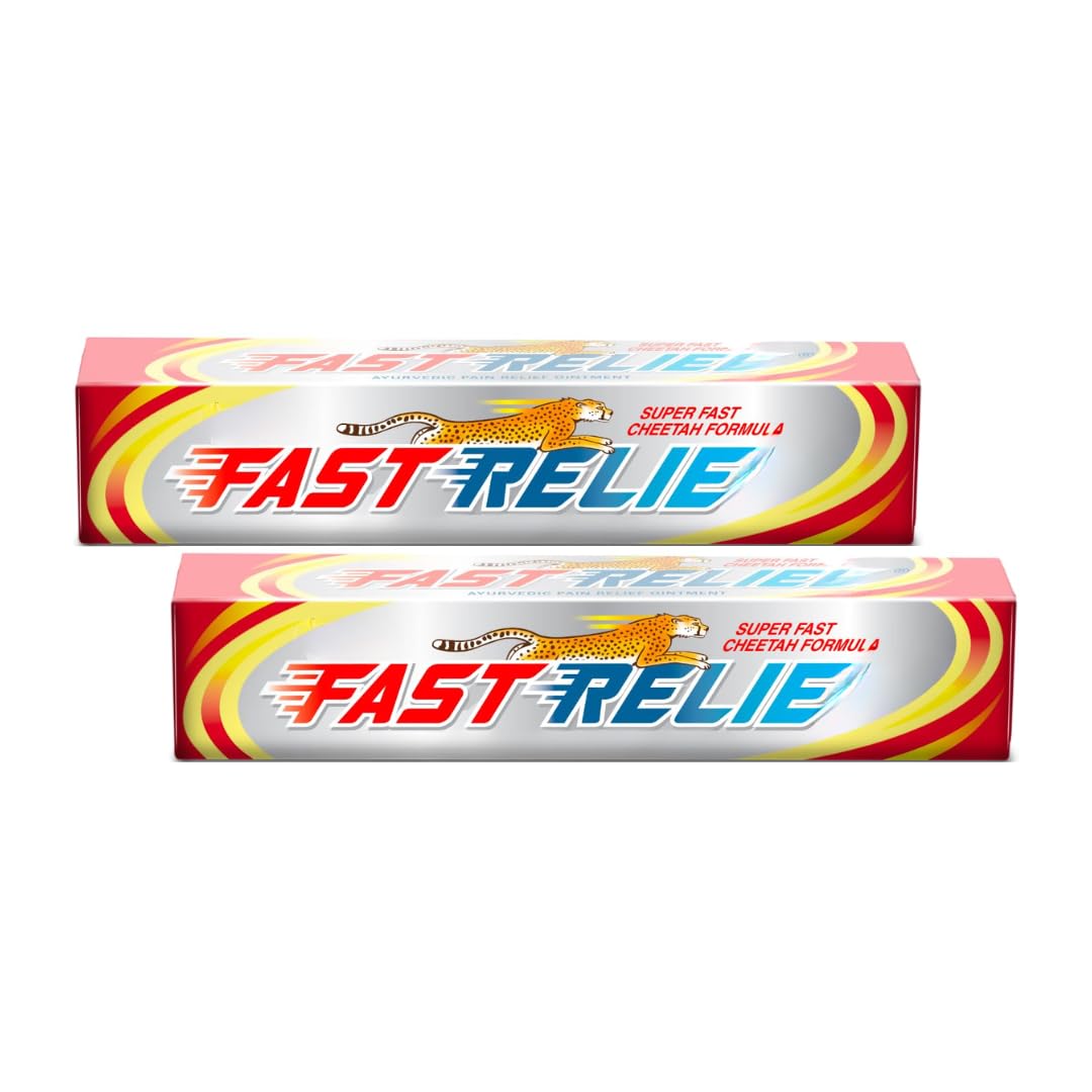 F AST Relie Ointment 45 ml Pack of 2 Back Neck Shoulder Muscle Stiffness Relax Super-Fast Cheetah Formula