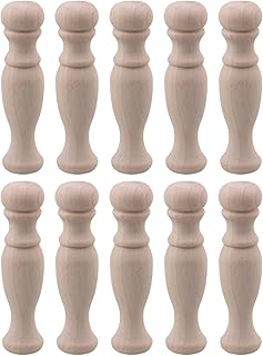 BQLZR Unfinished Wood Baluster Spindles for DIY Woodworking 2.83" x 0.71" Pack of 10