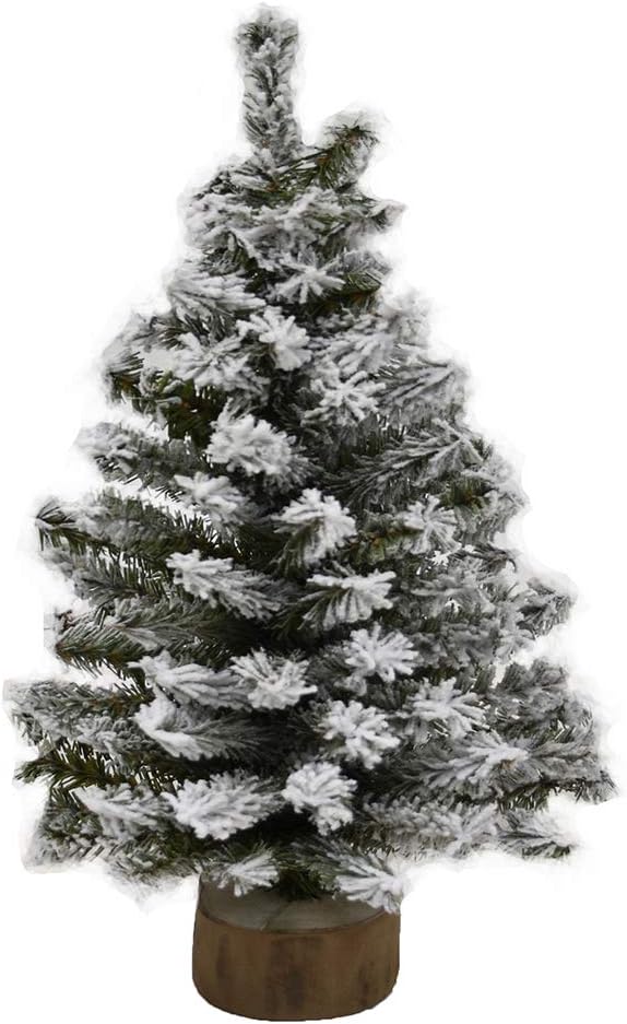 Kurt S. Adler 18-Inch Flocked Miniature Canadian Pine Christmas Tree, Green, White, Brown (TR0043)