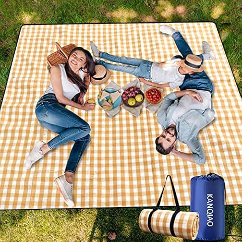 Picnic Blanket Waterproof Picnic Blanket 200 x 200 cm Large Picnic Blanket Picnic Mat with 3 Layers Material,Outdoor Picnic Blankets Beach Blanket for Picnic,Beach,Camping - Larger & Thicker Cover