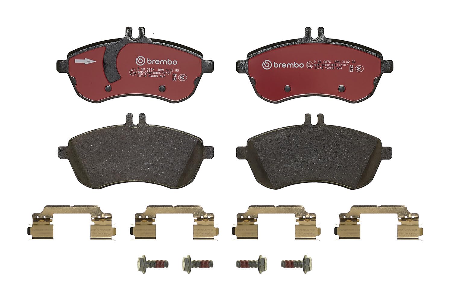 BREMBO Kit pastiglie freno, Freno a disco P50067X Compatibile con: MERCEDES-BENZ C-CLASS, C-CLASS Coupe, C-CLASS T-Model, E-CLASS, E-CLASS Cabriolet, E-CLASS Coupe, E-CLASS T-Model, SLC, SLK | Compatibile con: MERCEDES-BENZ C-CLASS, C-CLASS Coupe, C-CLASS