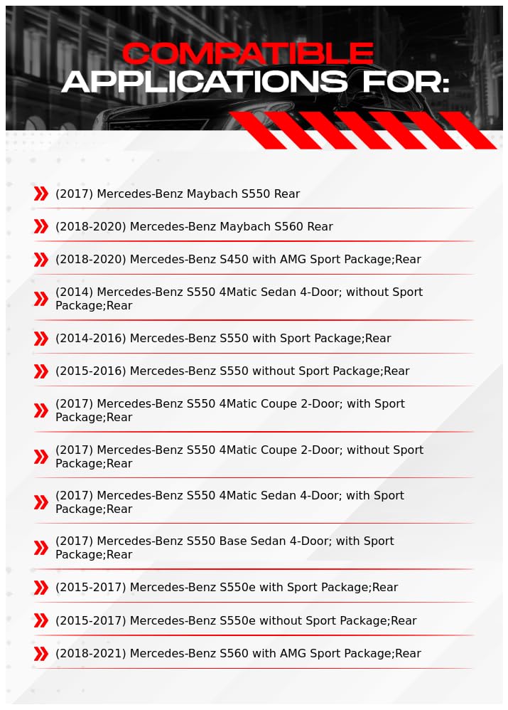Image of R1 Concepts Rear Brake Kit Fits 2017-2020 Mercedes-Benz Maybach | 2018-2020 Mercedes-Benz S450| Semi Met Pads, Drilled Slotted eLINE Rotors| Hardware, Sensor Wire| 13.4 inch Rear