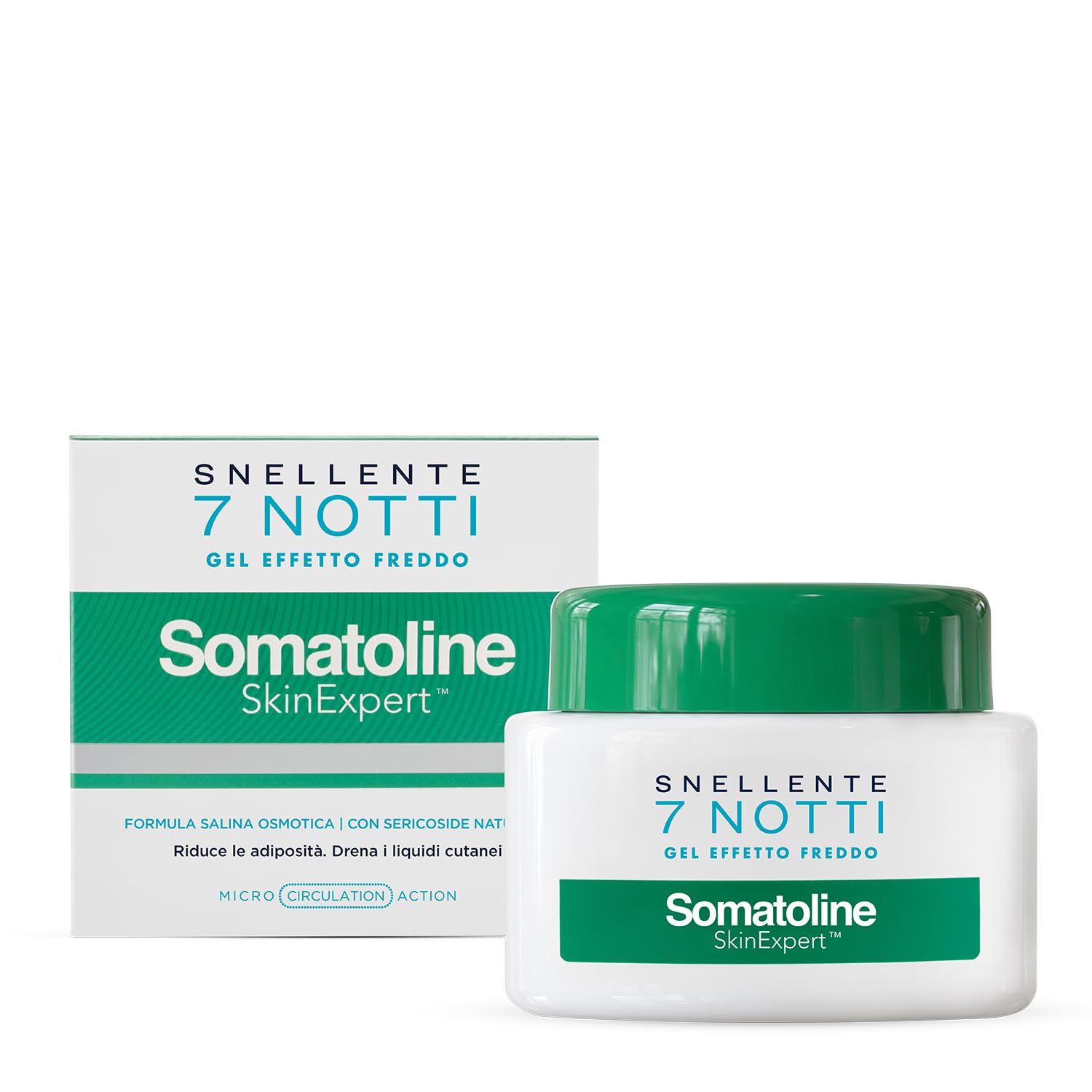 Somatoline SkinExpert, 7 Notti Gel Effetto Fresco, Trattamento Corpo Anticellulite, Ultra Intensivo, con Sale Integrale, 250ml