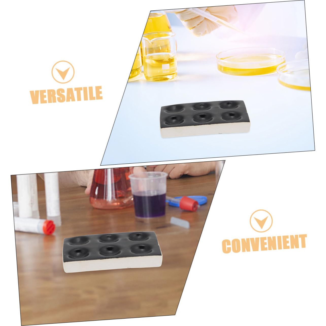 Gatuida 2 Pièces Panneau D'Expérimentation Plaque De Tache D'Expérimentation Scientifique Plaque De Réaction Ponctuelle De Tache D'Expérimentation Chimique De Réaction De
