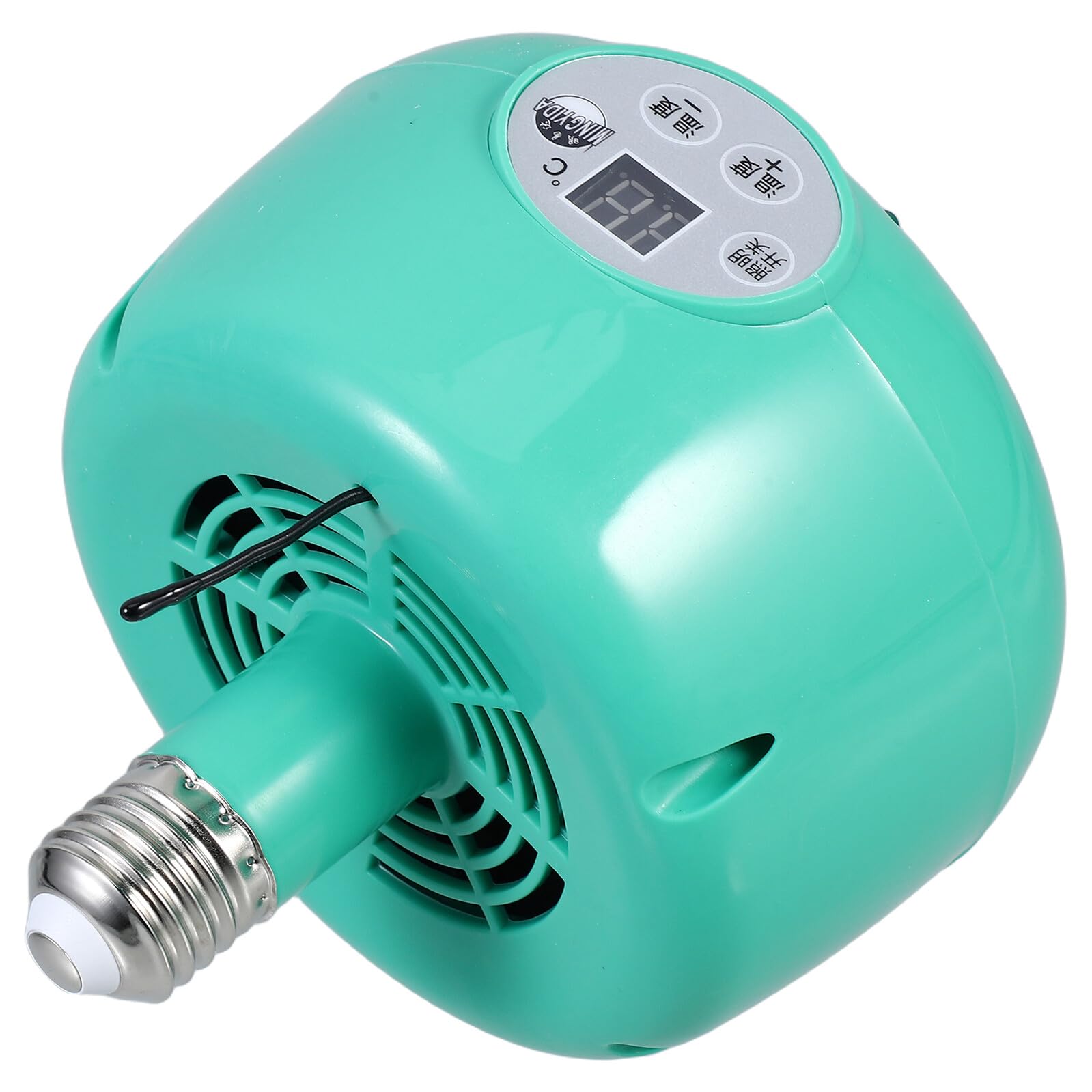 Lampada di Calore Regolabile per Allevamento per Criceti e Rettili | Ventilatore Riscaldante Regolabile in Plastica e Metallo, Verde, senza Luce, per Terrario di Rettili e Criceti