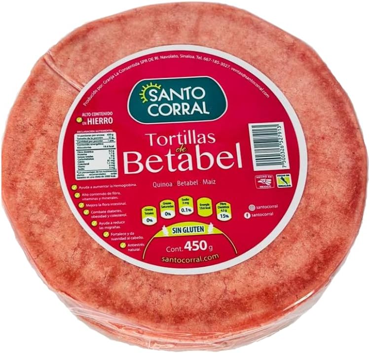 Tortillas de betabel Corn beetroot Tortillas with quinoa