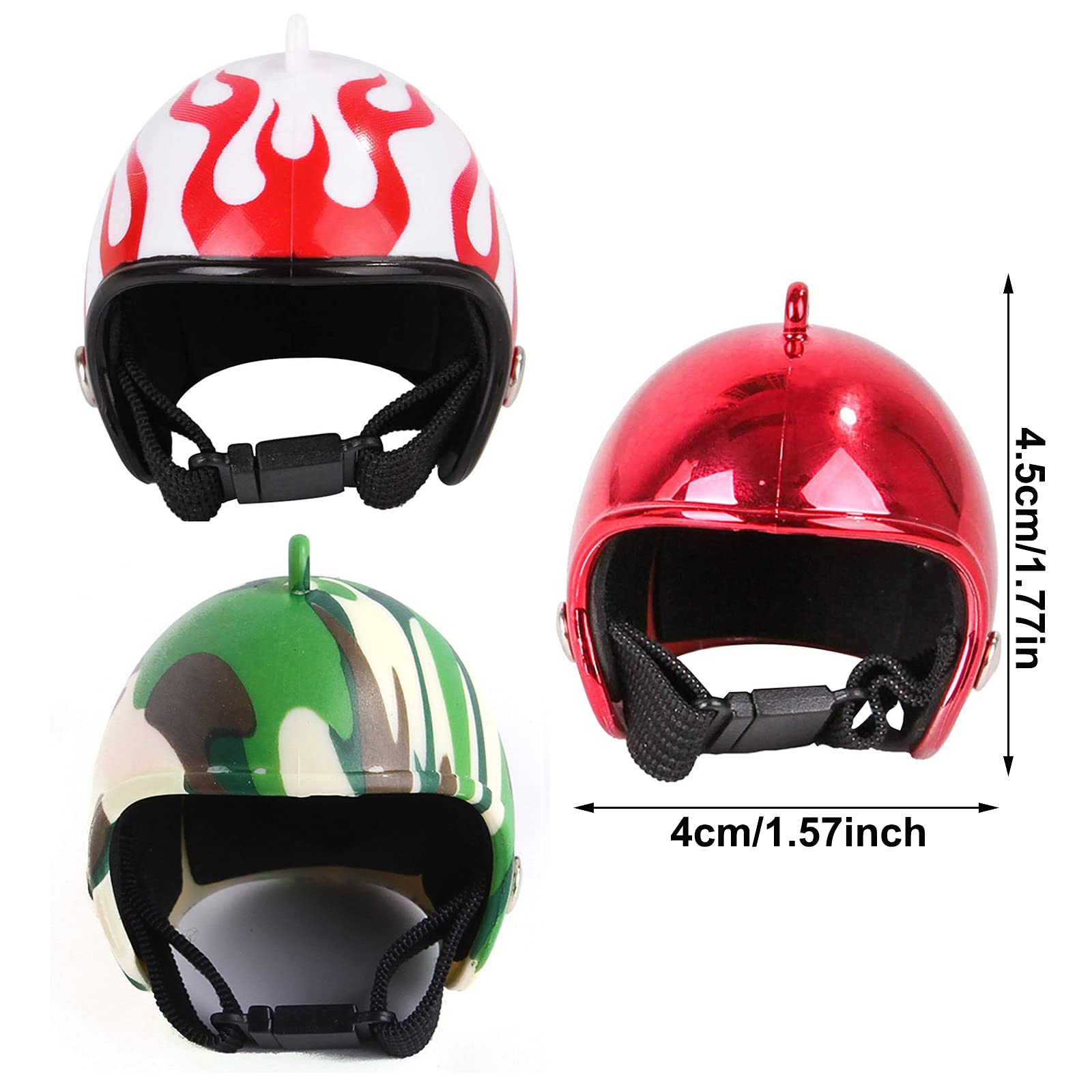 Chicken Helmet Pack of 3 Plastic Chicken Helmet Headgear Adorable Helmet for Chicken Duck Bird and Other Poultry Head Protection 3 Colours 4 x 4.5 cm - Image 3