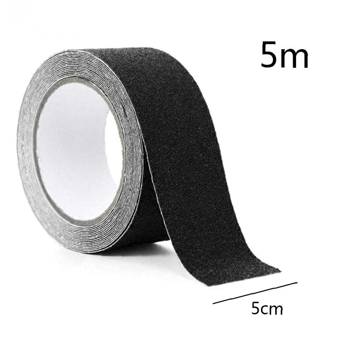 5 M Anti-Slip Bande Extérieure Anti Slip Autocollants Haute Friction Antiderapant De Traction Ruban Adhésif Abrasif pour Les Escaliers De Sécurité Tread Étape, Le Noir