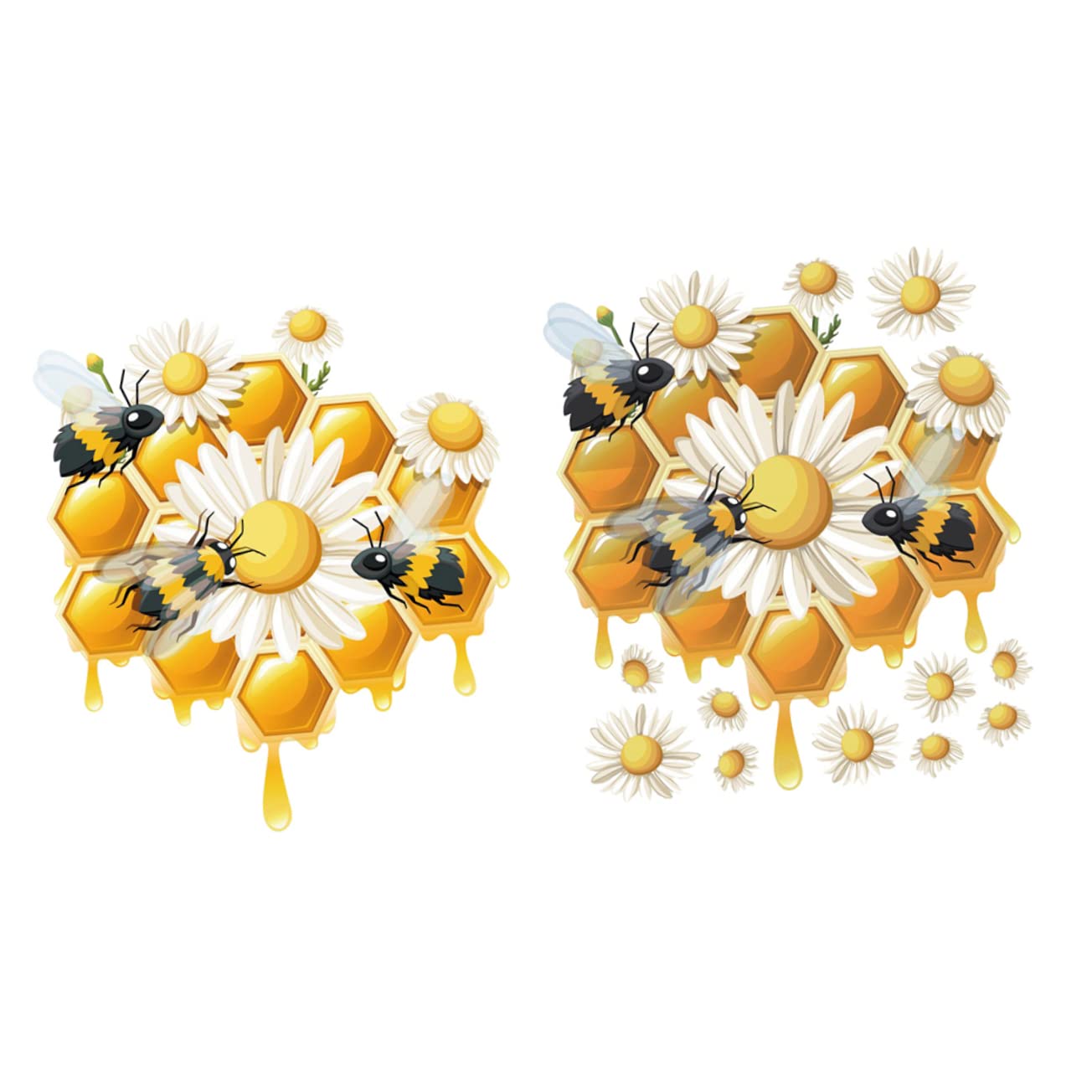 Stickers muraux abeilles autocollants faciles à appliquer déco chambre garçon fille fenêtres 6pcs