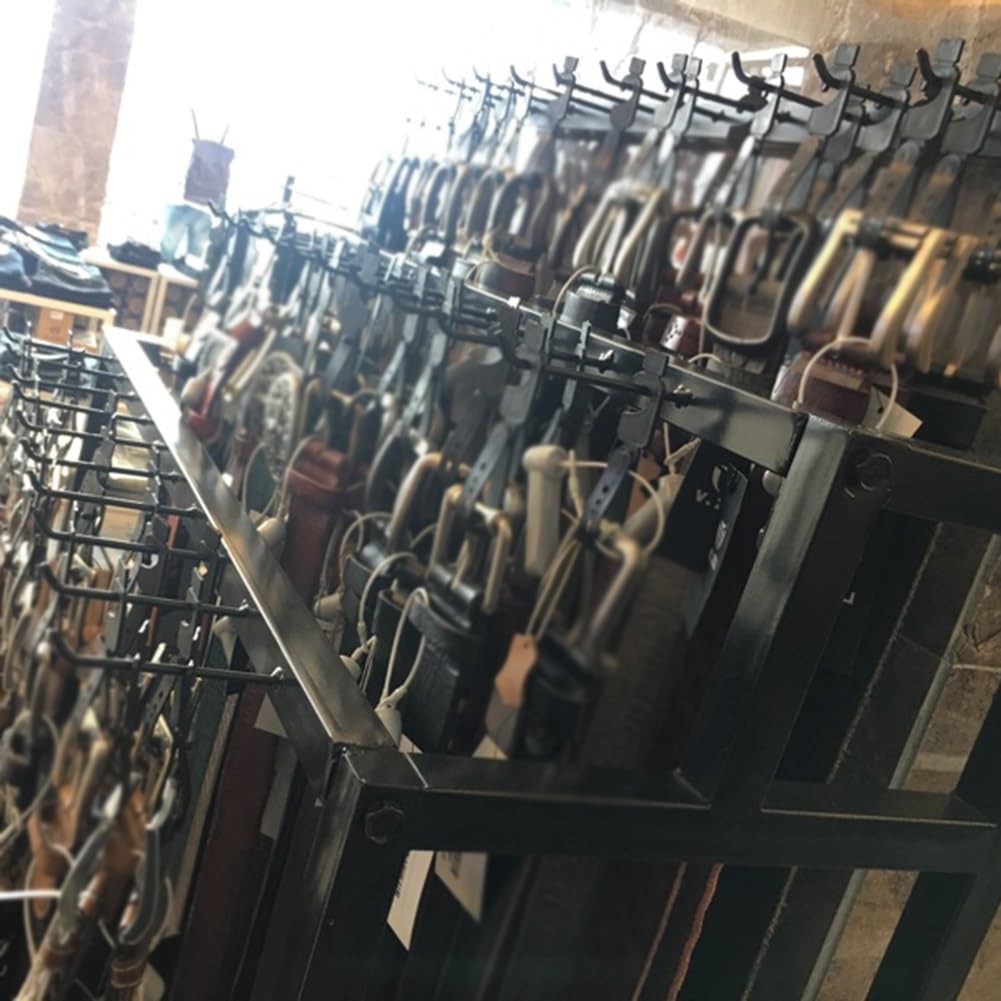 Perchero de metal para corbatas y bufandas, exhibición de cinturón y monedero para tiendas de ropa y dormitorios, solución de almacenamiento que ahorra espacio (23.6 x 15.7 x 59 pulgadas)