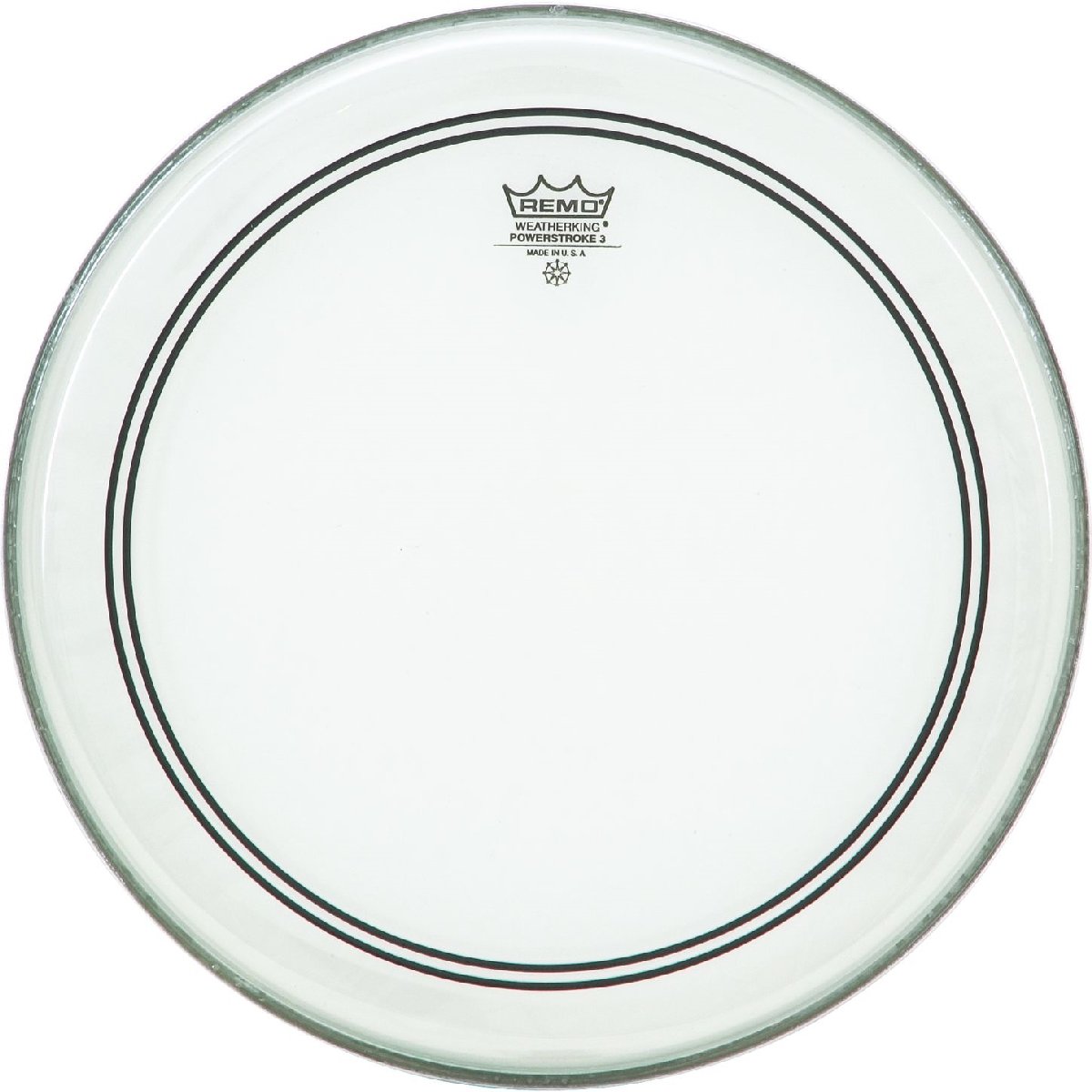 Remo P3-1322-C2 Powerstroke 3 Clear pelle battente trasparente per cassa da 22