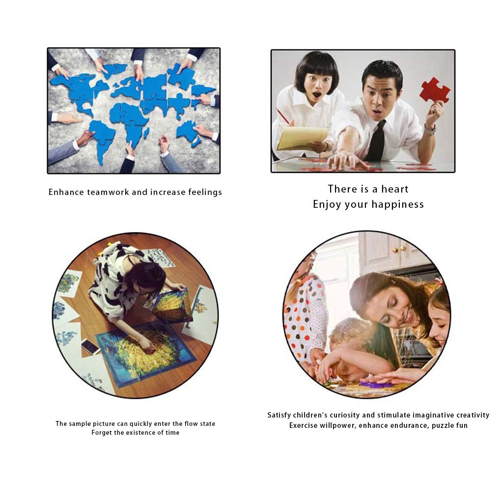 JSY Drewniane puzzle 1000 sztuk obraz olejny ogród dorośli dzieci łamigłówka dekompresyjna 500 zabawka prezent 3 prezenty 'Give Away 3-D łamigłówki (kolor: E, rozmiar: 53 * 38 cm)