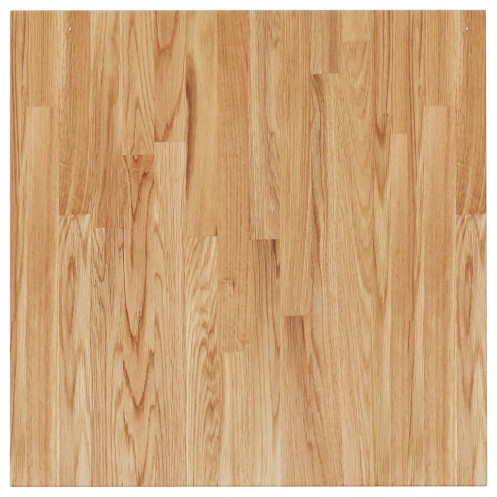 Plateau de table carré marron clair 90 x 90 x 1,5 chêne traité