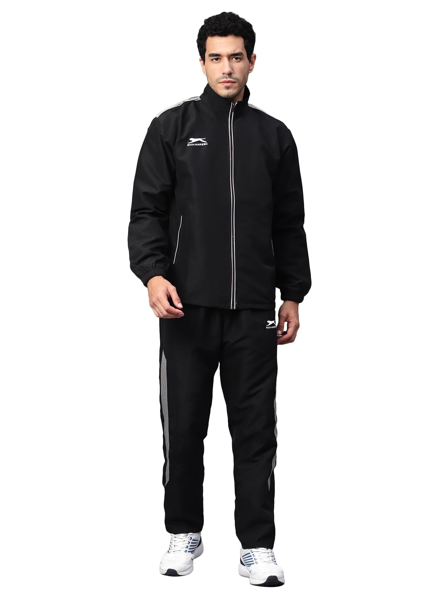Shiv NareshMens 493A Black NS Spandex Track Suit, XL