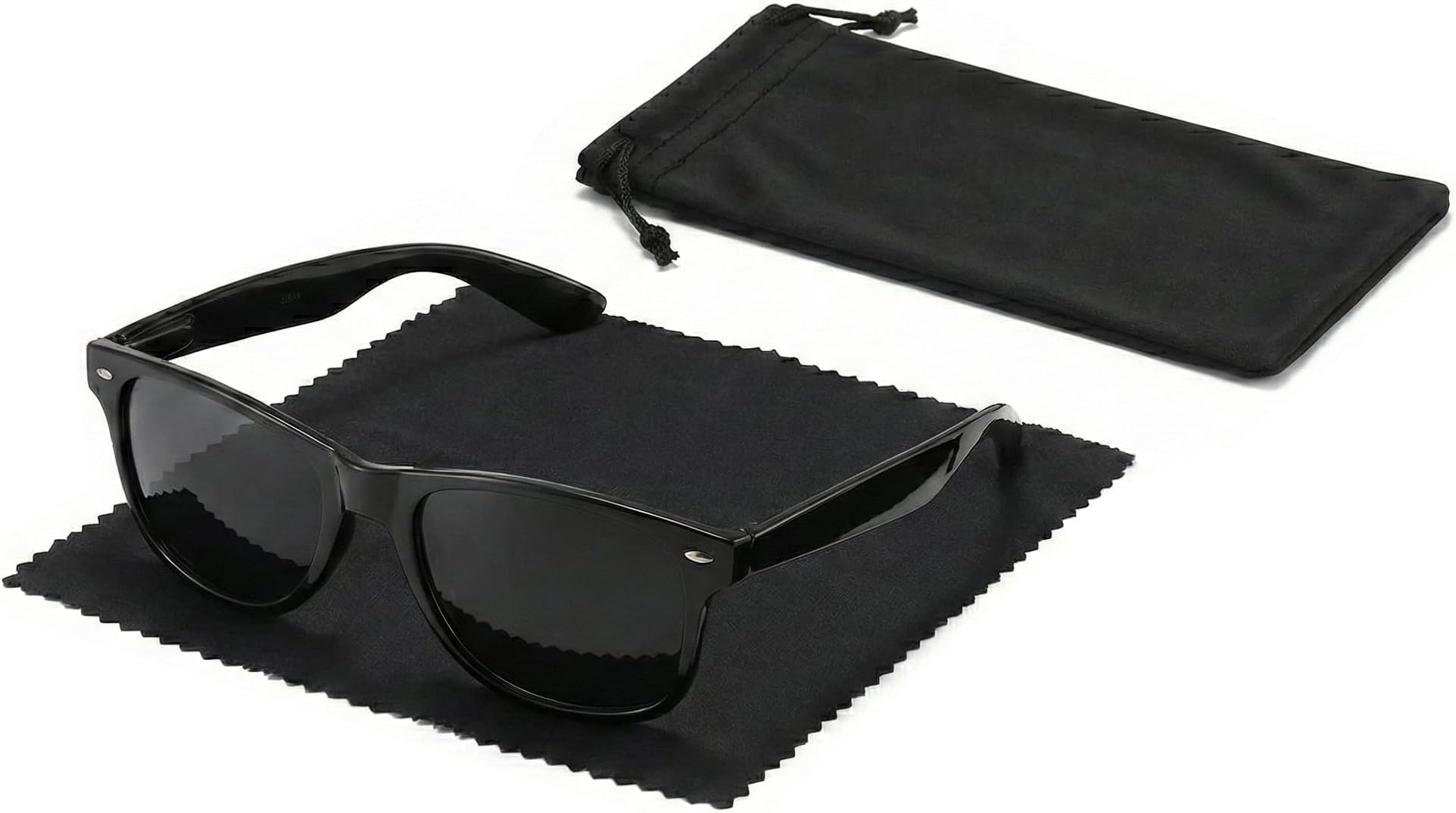 Drifter Sunglasses Set With Soft Case and Cleaning Cloth Classic Style Retro Sun Shades UV400 Protection Unisex For Men Women Sports