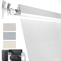 Vista 14 de MYshade - Persianas enrollables opacas personalizadas con cordón para ventanas, tela impermeable, fáciles de instalar