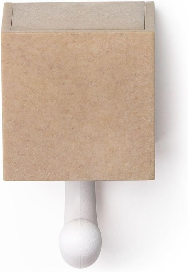 Qualy Kitt-a-Boo Peeping Cat Wall Hook Coathook Hanger Black Brown (Brown)