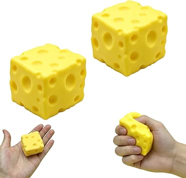 2PCS Cheese Squishy Fidget Toys, Squishy Toys Fit for Ages 15 and Up