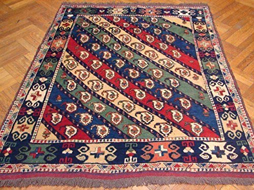 Handmade Rug 5' X 6' Multi Color Kazak Wool Paisley Square Area Rugs Deals Rug #TOP14