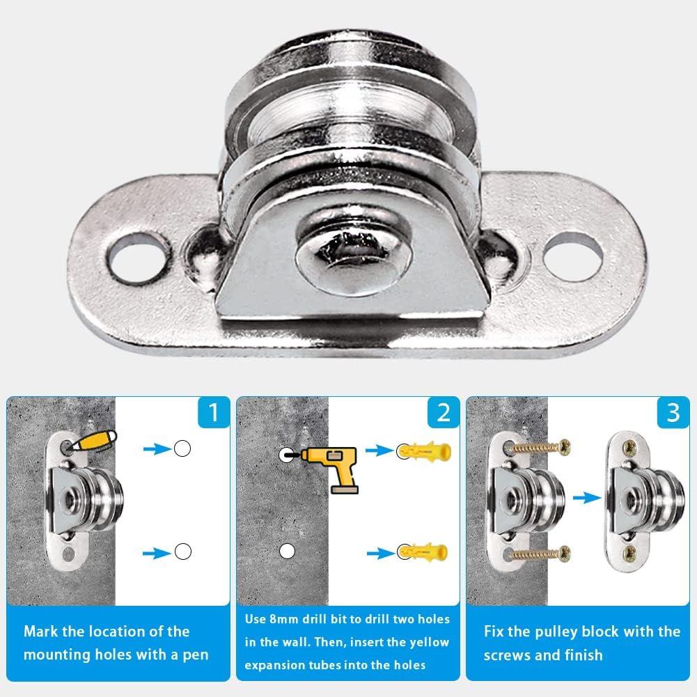 MACGQ pulley block demonstrating a maximum load-bearing capacity of 176 lbs.