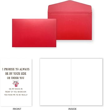 Funny Anniversary Cards, Rude Memorial Cards For Husband Wife, Wicked Confession Card For Boyfriend Girlfriend, Valentine's Day Card For Fiance Fiancee-I Promise To Be Always By Your Side Or Under You