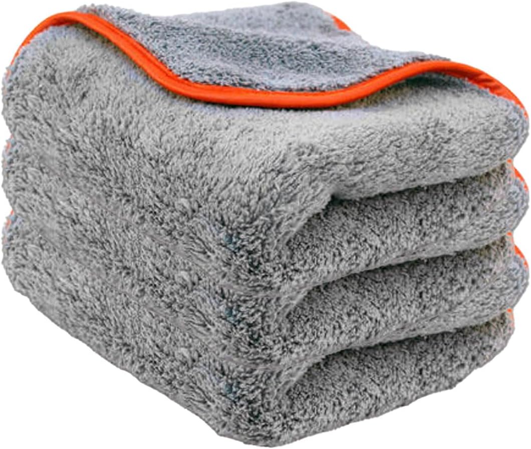 Cobra Chinchilla Microfiber Towel | 600GSM Ultra-Soft Buffing Cloth for Detailing & Waterless Washes | Ideal for Quick Detailers & Dusting |16x16 | 12 Pack