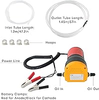 Vista 3 de Extractor de bomba de cambio de aceite Bomba extractora de aceite de 12 V 60 W, bomba de succión de transferencia de fluido diésel, cambiador