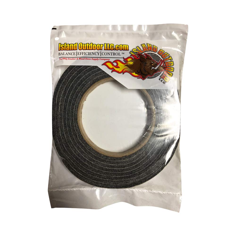 LavaLock® Self Stick BBQ Gasket Grey High Temp Smoker Gasket Charcoal Grill Seal - Factory Shorts (6 ft x 1/8 x 1/2w Self Stick, Grey High Temp)
