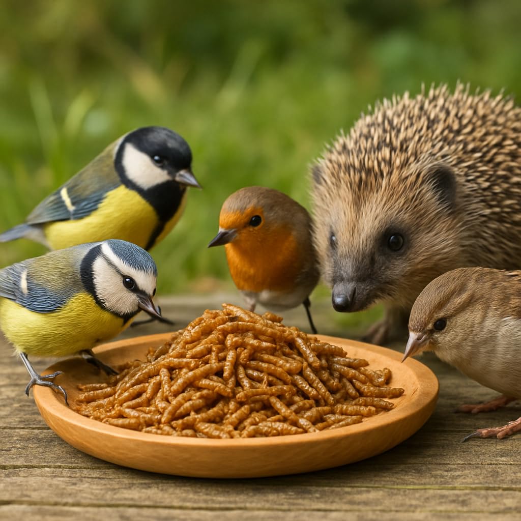 5 kg Getrocknete Mehlwürmer Futterbauer– 100% Naturfutter für Wildvögel, Fische & Igel | Proteinreiches Premiumfutter ohne Zusätze | Ideal als Vogelfutter, Fischfutter & Igelfutter