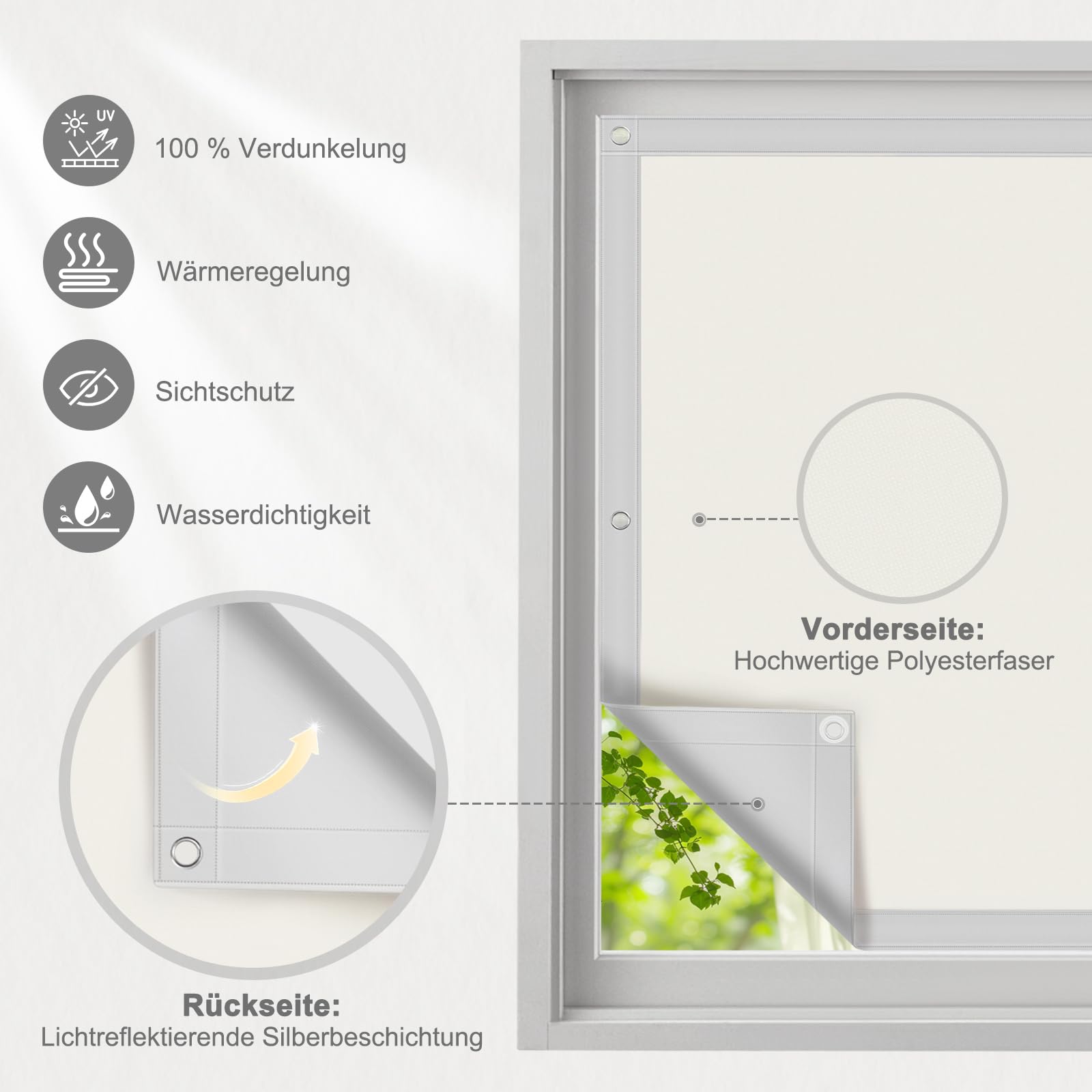 Tenda Oscurante WOLTU Per Lucernari - Con Ventose, Nera 60x115cm, Opacità 100%, No Fori - Foto 11