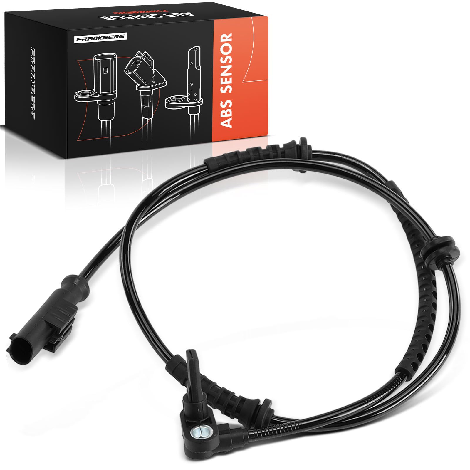 Frankberg Sensore Velocità Ruota Sensore ABS 2-Poli Compatibile con 500L 351 352 0.9 0.9 Natural Power 1.6 D MultiJet 1.4 LPG 1.4 1.3 D MultiJet 2012-2025 Replace# 52009180,51884745