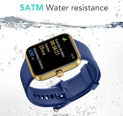 Miniatura 5 de SKG Reloj inteligente rastreador de fitness con natación de 5 ATM impermeable monitor de salud para frecuencia cardíaca oxígeno en sangre sueño