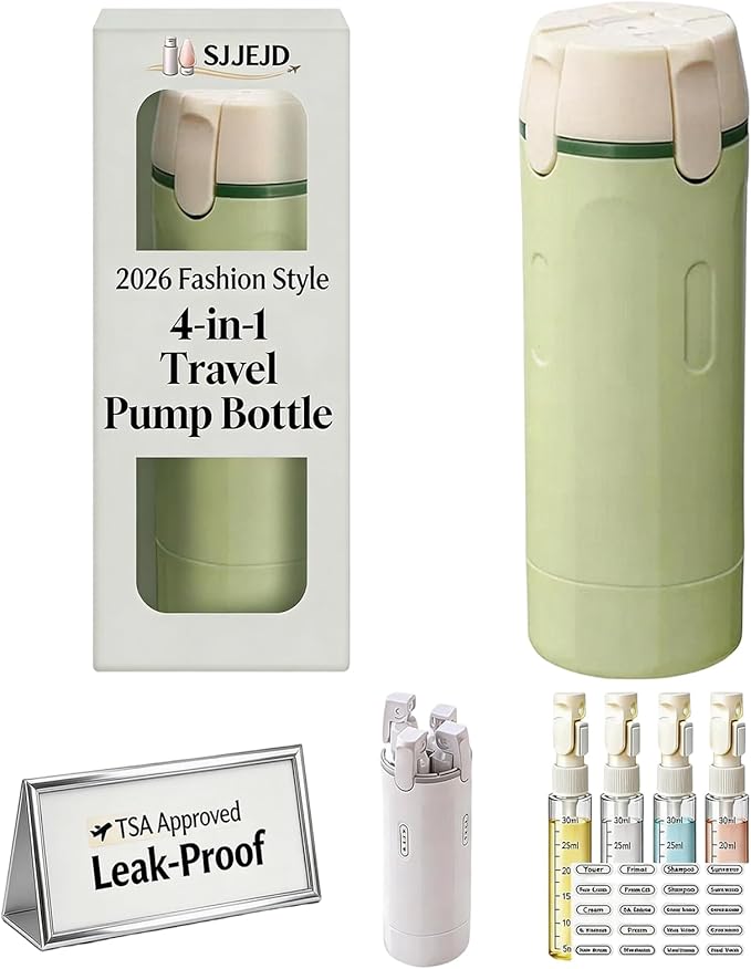 SJIJEJD 4-in-1 Rotating Travel Dispenser Solves Space Crises