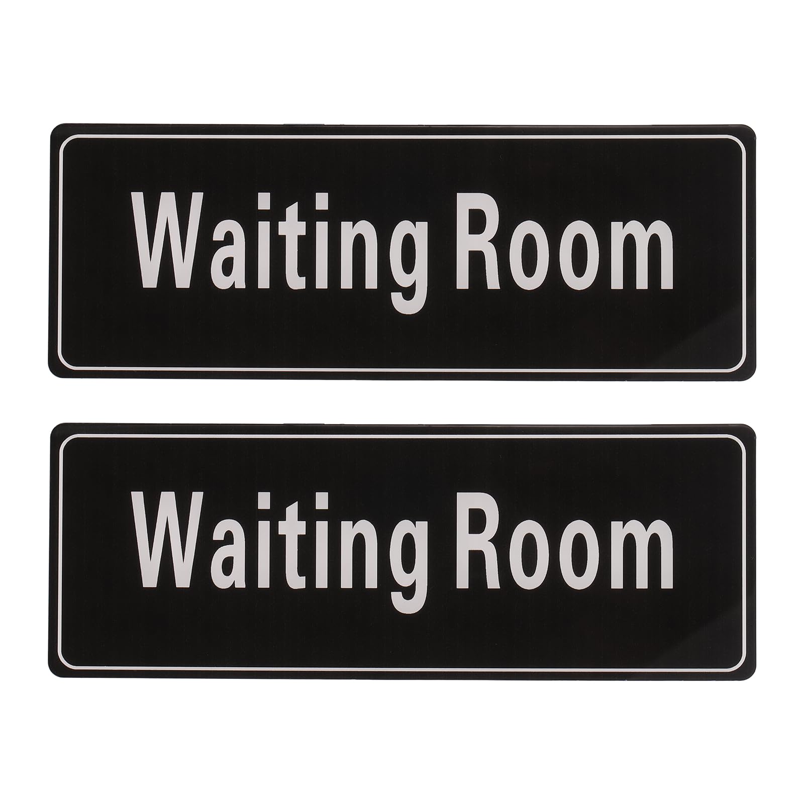 PATIKIL 9"x3" Waiting Room Sign, 2Pcs Room Door Sign Self-Adhesive Door Sticker Acrylic Wall Signage Easy Installation for Indoor Outdoor Home Business, Black with White Text