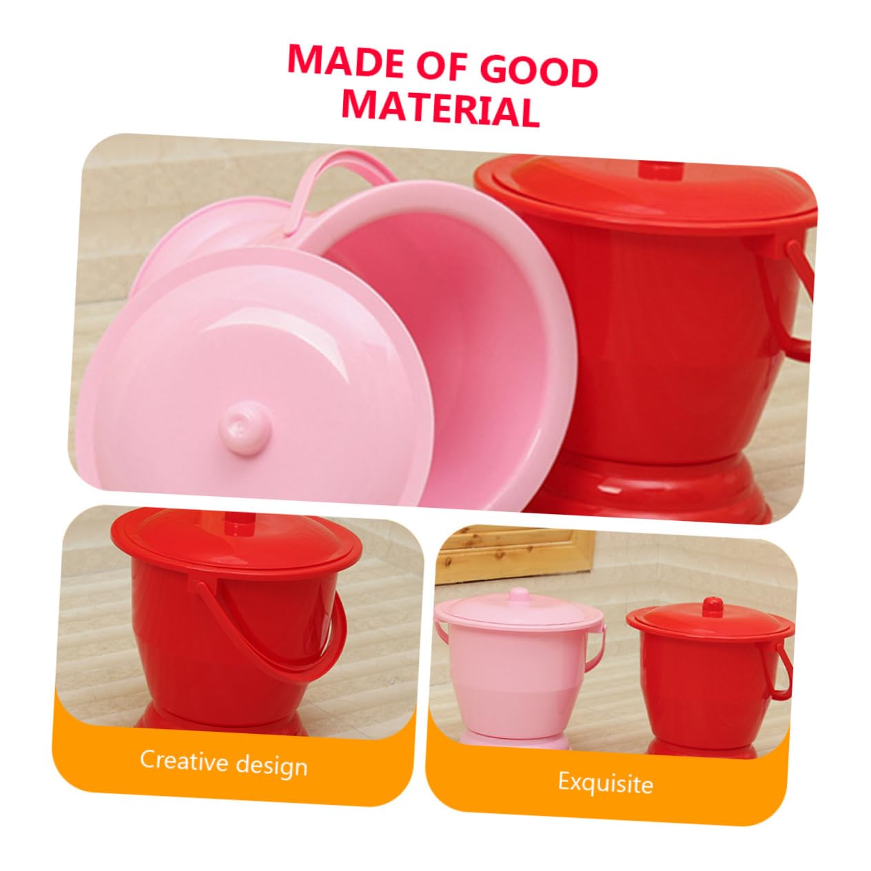 JECOMPRIS Portable Urinal Bucket with Handle Ice Wine Barrel Cooler for Kids Adults Bbq Rv Camping