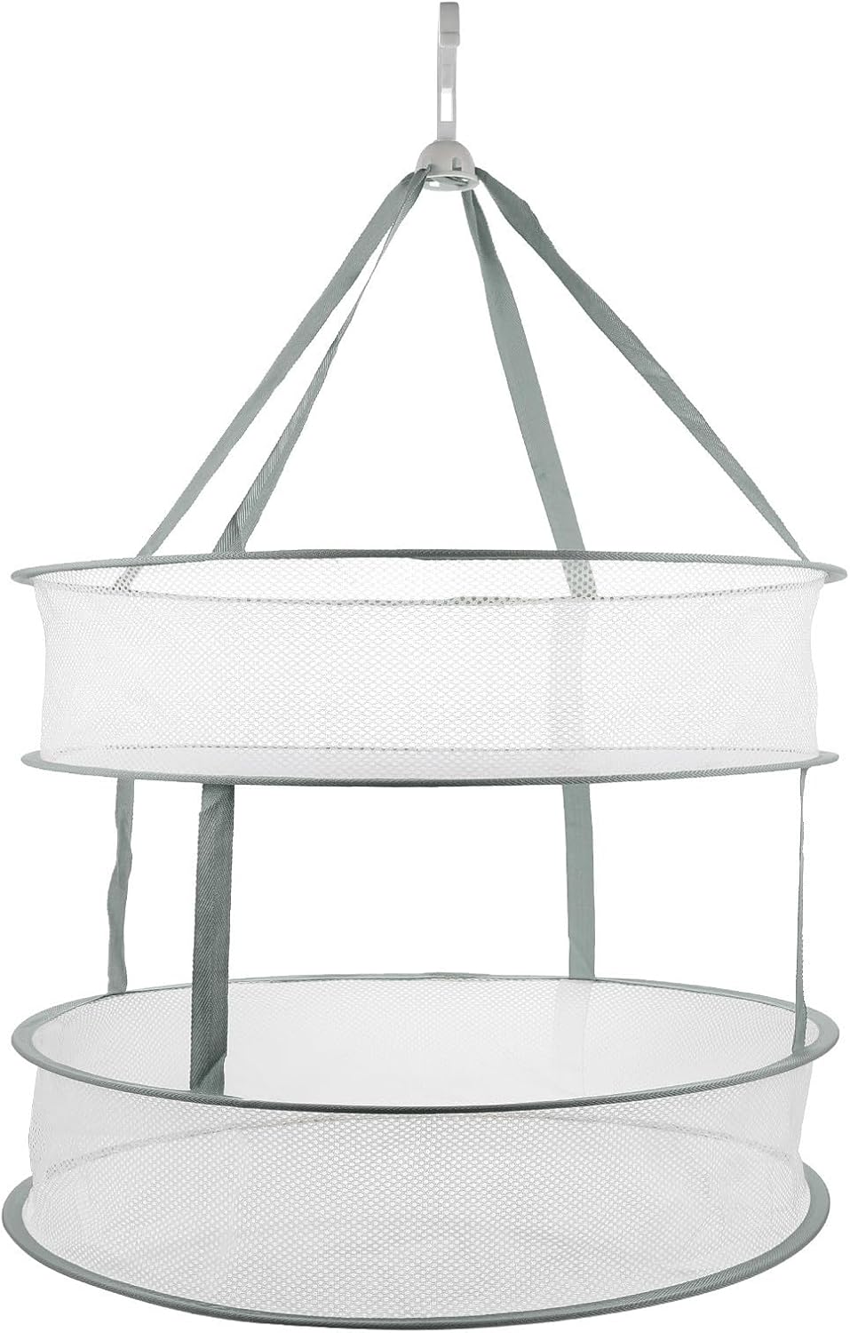 MERRYHAPY Foldable Clothes Drying Basket, Dual Layer Cloth Hanging Basket